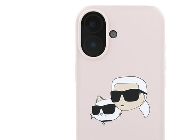 Karl Lagerfeld KLHMP16MSKCHPPLP iPhone16 Plus 6,7" rosa/rosa hårdskal Silikon Double Heads Print