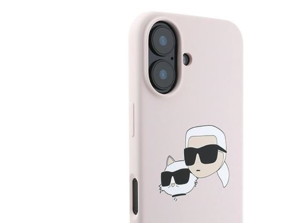 Karl Lagerfeld KLHMP16MSKCHPPLP iPhone16 Plus 6,7" rosa/rosa hårdskal Silikon Double Heads Print