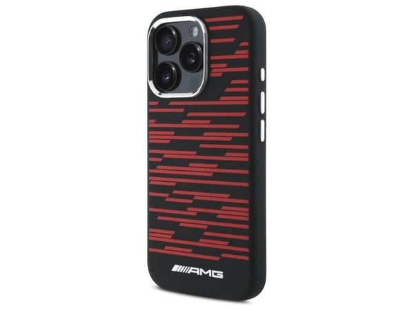 Mercedes AMG AMHMP16X24SSRK Apple iPhone 16 Pro Max 6.9 "Puhelimen tapauksessa musta silikoni grafiikka MagSafe