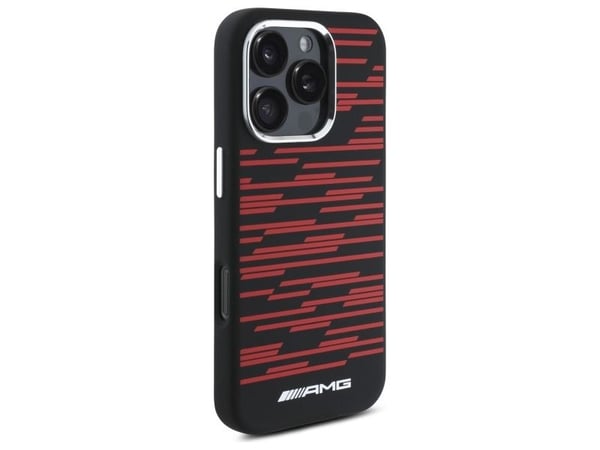 Mercedes AMG AMHMP16X24SSRK Apple iPhone 16 Pro Max 6.9 "Puhelimen tapauksessa musta silikoni grafiikka MagSafe