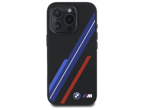 BMW BMHMP16X23SSPK Apple iPhone 16 Pro Max 6.9" telefonveske svart Silikon Random Lines MagSafe