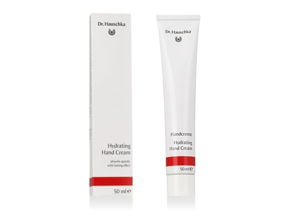 Dr. Hauschka Hydrating Hand Cream, Gräddvit, Unisex, Torr hud, Fuktgivande, Näringsgivande, Utjämnande, 50 ml, Rör