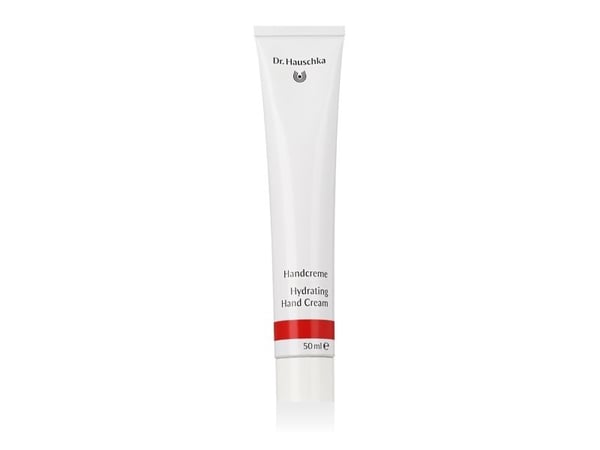 Dr. Hauschka Hydrating Hand Cream, Gräddvit, Unisex, Torr hud, Fuktgivande, Näringsgivande, Utjämnande, 50 ml, Rör