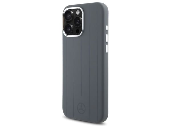 Mercedes MEHMP16X23SUVSA Apple iPhone 16 Pro Max 6.9 "Puhelinkotelo harmaa silikoni pystysuora Tonal raidat MagSafe