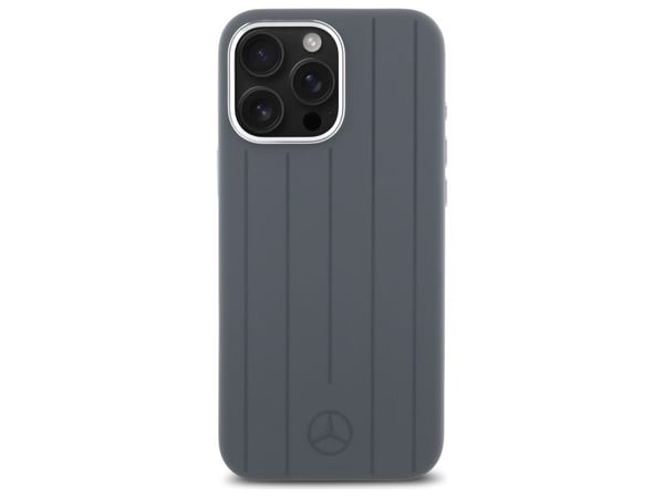 Mercedes MEHMP16X23SUVSA Apple iPhone 16 Pro Max 6.9 "Puhelinkotelo harmaa silikoni pystysuora Tonal raidat MagSafe