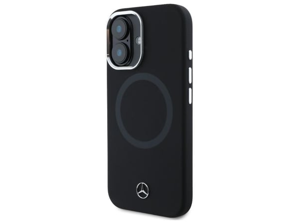 IPHONE 16 Mercedes Silikon Tonal Logo MagSafe (MEHMP16S23SUTTK) telefondeksel svart farge
