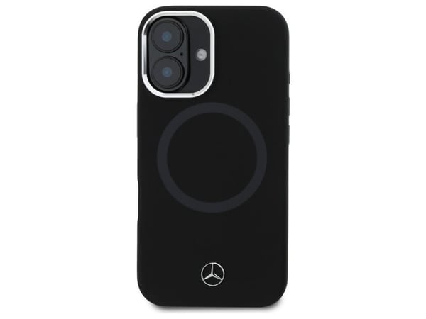 IPHONE 16 Mercedes Silikon Tonal Logo MagSafe (MEHMP16S23SUTTK) telefondeksel svart farge