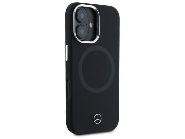 IPHONE 16 Mercedes Silikon Tonal Logo MagSafe (MEHMP16S23SUTTK) telefondeksel svart farge