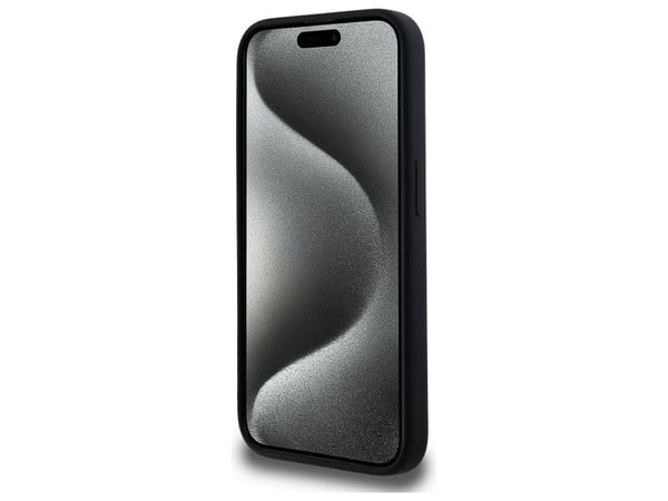 Karl Lagerfeld KLHMP15LSKHPPLK hardt etui til Apple iPhone 15 Pro 6,1" svart, Silicone Karl Head Print, MagSafe