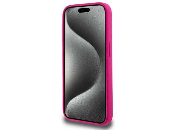 Karl Lagerfeld KLHMP15XSKHPPLF mobildeksel til Apple iPhone 15 Pro Max 6,7" fuchsia hardt deksel i silikon Karl Head Print MagS