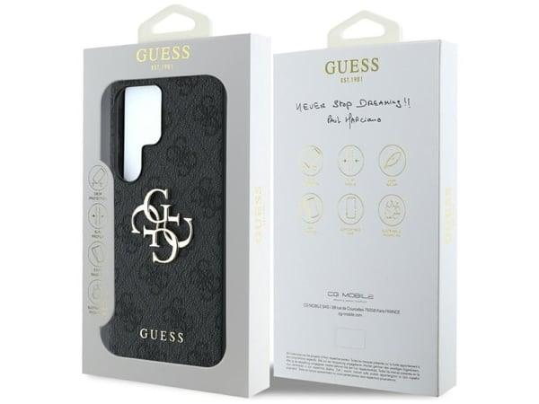 Guess Big 4G Logo Classic Logo Case Samsung Galaxy S25 Ultra Musta