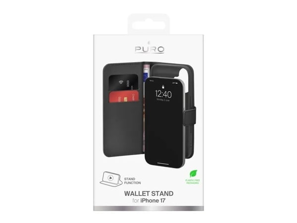 SBS PUIPC1763BOOKC8BLK, Flip case, Apple, iPhone 17, Svart