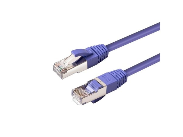 MicroConnect - Koblingskabel - RJ-45 (hann) til RJ-45 (hann) - 5 m - S/FTP - CAT 6a - halogenfri, formstøpt, uten hindringer - purpur