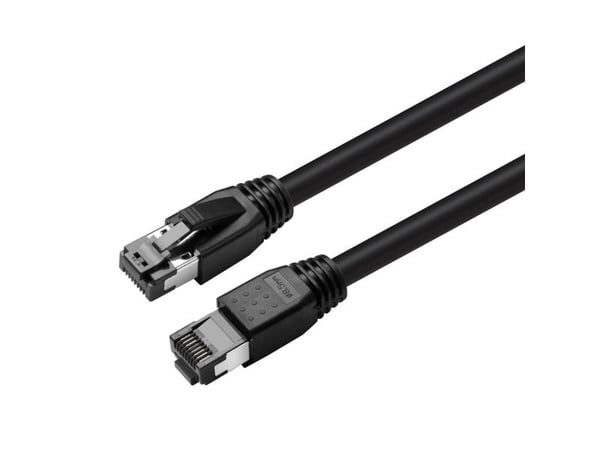 Microconnect MC-SFTP803S, 3 m, Cat8.1, S/FTP (S-STP), RJ-45, RJ-45, Musta