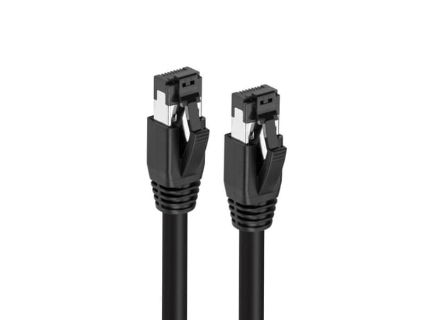 Microconnect MC-SFTP803S, 3 m, Cat8.1, S/FTP (S-STP), RJ-45, RJ-45, Musta