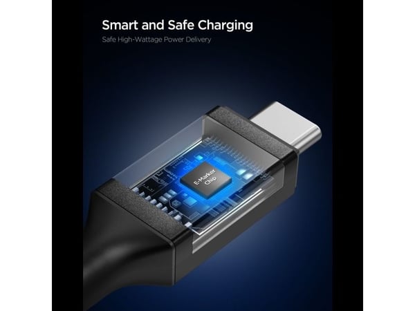 Spigen ACA09460, 2 m, USB C, USB C, USB 3.2 Gen 1 (3.1 Gen 1), 5 Gbit/s, Svart