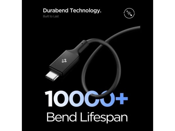 Spigen ACA09460, 2 m, USB C, USB C, USB 3.2 Gen 1 (3.1 Gen 1), 5 Gbit/s, Svart