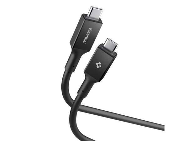Spigen ACA09461, 1,2 m, USB C, USB C, USB4 Gen 3x2, 40 Gbit/s, Svart