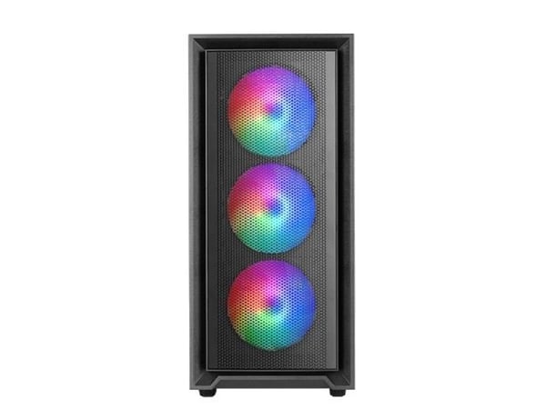 Mars Gaming MC-AIR, Midi Tower, PC, musta, ATX, mikro ATX, Mini-ITX, Verkko, SGCC, Karkaistu lasi, Pelaaminen