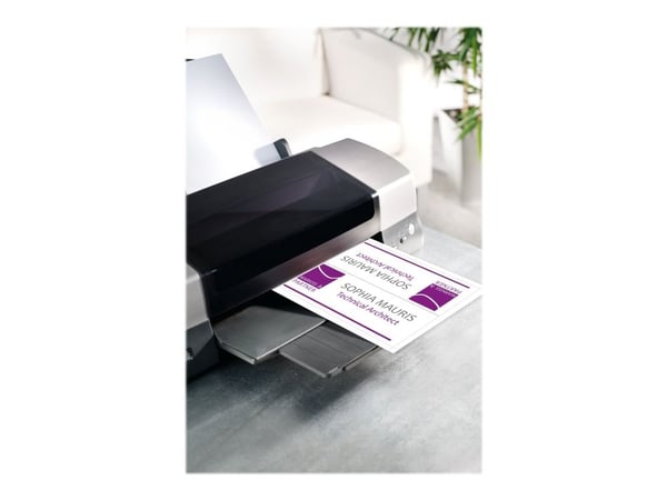 Sigel DP046 - Kraftig hvitt - 95 x 42 mm - 185 g/m² - 80 stk (20 ark x 4 bordkort Sigel DP046 - Kraftig hvitt - 95 x 42 mm - 185 g/m² - 80 stk (20 ark x 4 bordkort