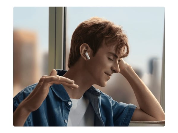 OPPO Enco Buds3 - True wireless-hodetelefoner med mikrofon - i øret - Bluetooth - snøhvitt