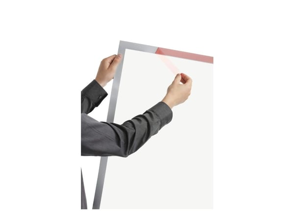 DURABLE DURAFRAME - Displayramme - veggmonterbar - for A1 - dobbeltsidet - sølv