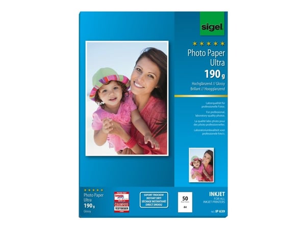 Sigel Ultra IP639 - Blank - A4 (210 x 297 mm) - 190 g/m² - 50 ark fotopapir