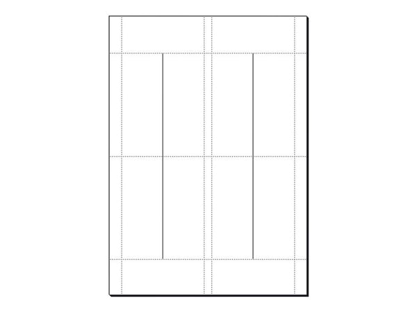 Sigel DP046 - Kraftig hvitt - 95 x 42 mm - 185 g/m² - 80 stk (20 ark x 4 bordkort