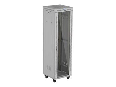 Lanberg FF01 series V2 - Rack skåp - 600 x 600 mm - fristående - RAL 7035, grå - 42U - 19"