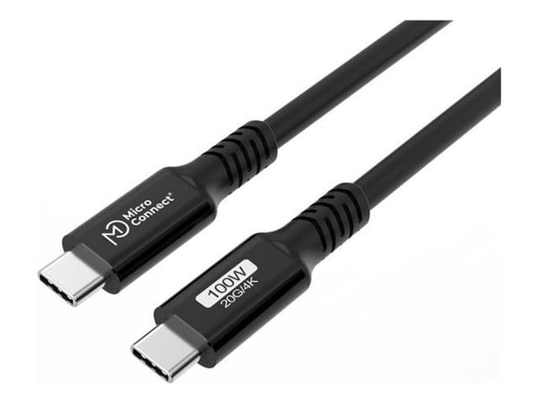 Microconnect MC-USBCC6, 6 m, USB C, USB C, USB 3.2 Gen 2x2, 20 Gbit/sek, musta