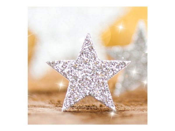 Sigel Christmas - Konvolutt - International DL (110 x 220 mm) - lommebok - åpen side - gummiert - utskrivbar - glitterstjerner - pakke av 50