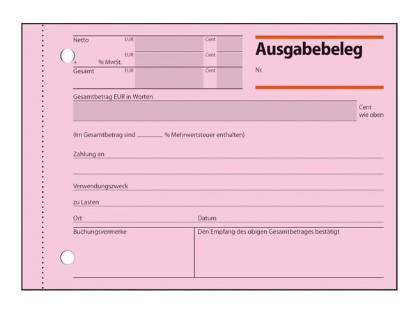 Sigel - Utgiftsbilag - 50 ark - A6 (105 x 148 mm) - landskap