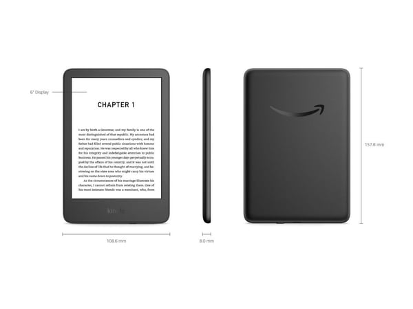 Amazon Kindle - 11. generasjon - eBook-leser - 16 GB - 6" monokrom - berøringsskjerm - Bluetooth, Wi-Fi - svart