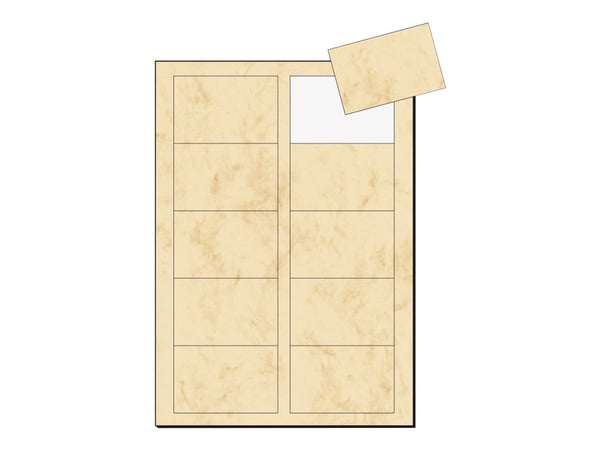Sigel Business Card 3C DP744 - Marmorbeige - 85 x 55 mm - 225 g/m² - 100 kort (10 ark x 10 visittkort