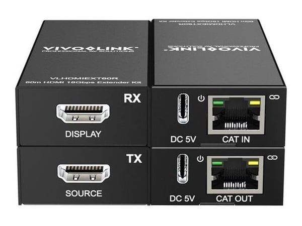 VivoLink - Sender og mottaker - video/lyd-forlenger - HDBaseT, HDMI - over CAT 5e/6/6a/7 - opp til 60 m VivoLink - Sender og mottaker - video/lyd-forlenger - HDBaseT, HDMI - over CAT 5e/6/6a/7 - opp til 60 m