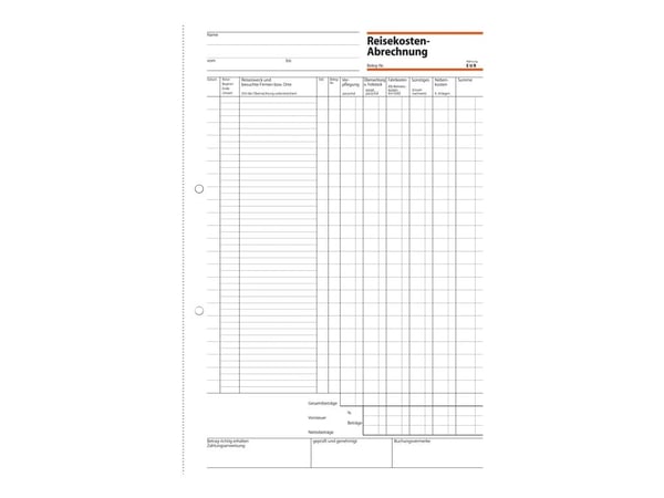 Sigel - Skjema for månedlige utgifter - 50 ark - A4 (210 x 297 mm) - blåpapirkopi