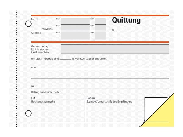 Sigel - Kvittering - 40 ark - A6 (105 x 148 mm) - dublett - karbonfri Sigel - Kvittering - 40 ark - A6 (105 x 148 mm) - dublett - karbonfri