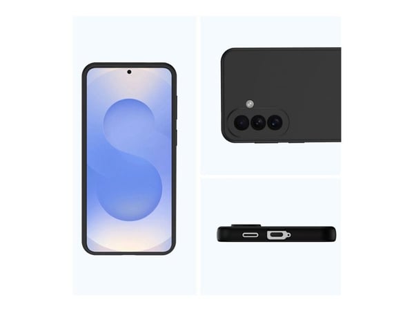4smarts Cupertino - Beskyttende deksel for mobiltelefon - silikon - svart - for Samsung Galaxy A37