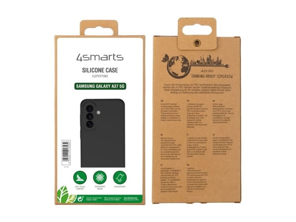 4smarts Cupertino - Beskyttende deksel for mobiltelefon - silikon - svart - for Samsung Galaxy A37