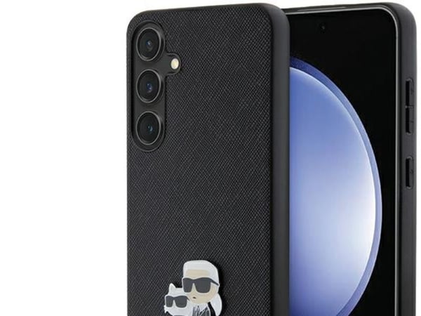 Samsung Galaxy S24 Karl Lagerfeld-skal Saffiano Karl & Choupette Metal Pin (KLHCS24SPSAKCMPK) svart