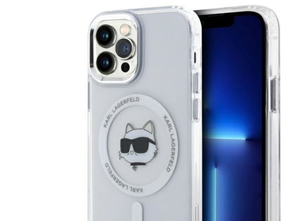 Karl Lagerfeld IML Metal Choupette Head MagSafe - Deksel iPhone 12 / iPhone 12 Pro (biły)