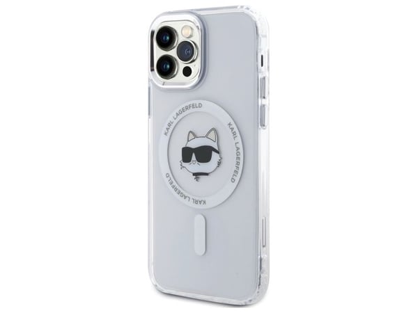 Karl Lagerfeld IML Metal Choupette Head MagSafe - Deksel iPhone 12 / iPhone 12 Pro (biły)