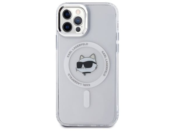 Karl Lagerfeld IML Metal Choupette Head MagSafe - Deksel iPhone 12 / iPhone 12 Pro (biły)