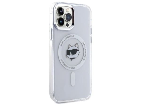 Karl Lagerfeld IML Metal Choupette Head MagSafe - Deksel iPhone 12 / iPhone 12 Pro (biły)
