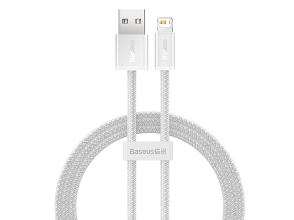 Baseus Dynamic, 1,2 m, Lightning, USB A, Hankoppling, Hankoppling, Vit