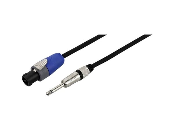 Monacor MSCN-8150/SW, Speakon, Hanstik, 6,35mm, Hanstik, 15 m, Sort