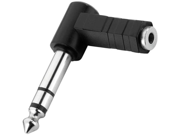 Monacor NTA-35A, 6,3 mm, 3,5 mm, Sort