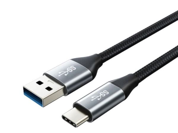 Kabel USB Montis USB-A - USB-C 1 m Czarno-szary (MT003)