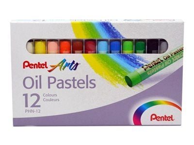 Pentel Arts - Fargeblyant - oljepastell - for kartong, duk (en pakke 12)