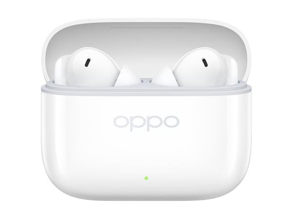 OPPO Enco Buds3 Pro - True wireless-hörlurar med mikrofon - inuti örat - Bluetooth - White Glaze